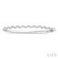 1 1/3 Ctw Marquise and Round Cut Diamond Stackable Bangle in 14K White Gold