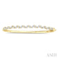 1 1/3 Ctw Marquise and Round Cut Diamond Stackable Bangle in 14K Yellow Gold