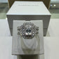 14k White Gold 1.97 CTW Natural Emerald-Cut Diamond Double Halo Wedding Set