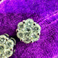 14k White Gold 1.90 Carat Flower Diamond Earrings