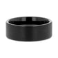SAN ANTONIO Flat Black Tungsten Carbide Band with Brushed Finish - 4mm - 10mm - 8mm