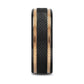 BAROQUE Black Titanium Diamond Pattern Brushed Finish Men’s Wedding Ring with Gold Milgrain Grooves – 8mm