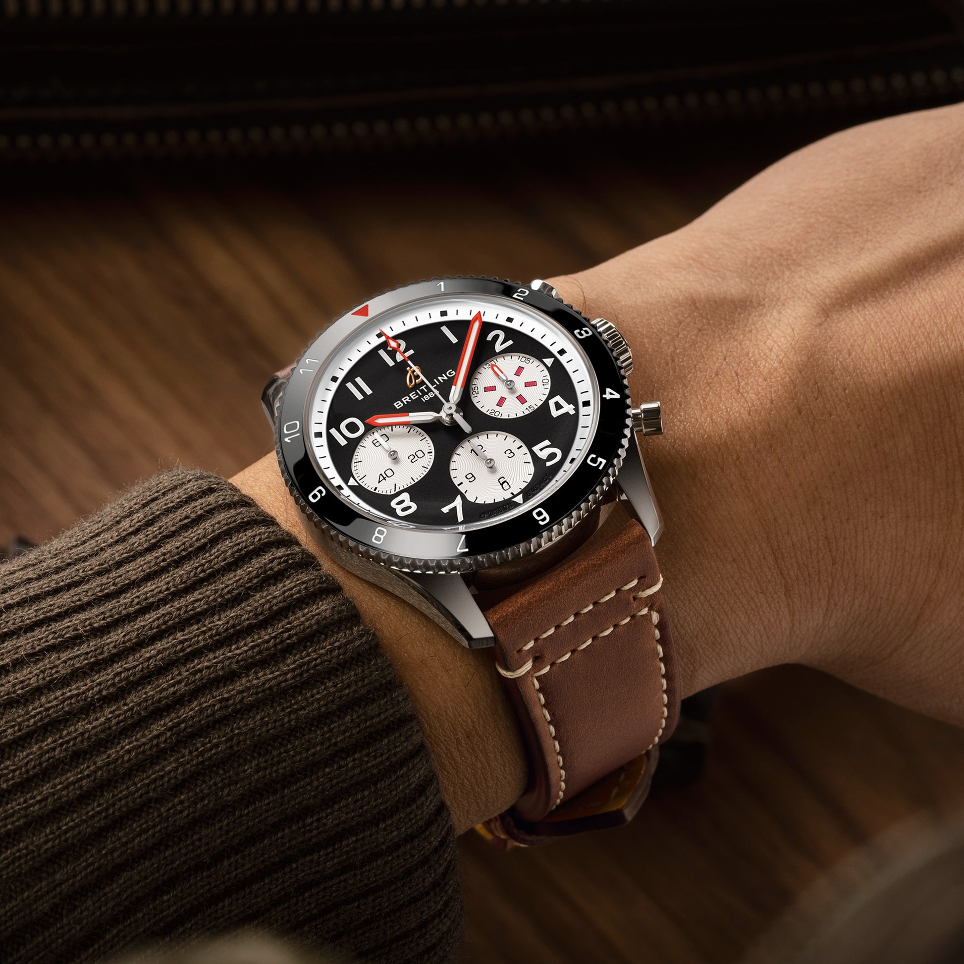 Breitling Classic AVI Chronograph 42 Mosquito — Black Dial