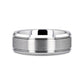 CRONUS Brushed Center with Polished Bevels Tungsten Wedding Band - 6mm & 8mm