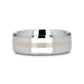 HALSTEN Platinum Inlaid Beveled Tungsten Carbide Wedding Ring - 6mm & 8mm