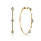 Gabriel & Co. 14K Yellow Gold Prong Set 40mm Round Classic Diamond Hoop Earrings 1/2ctw