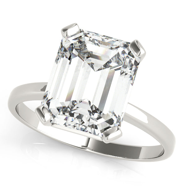 Emerald Cut Solitaire Engagement Ring