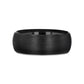 RAIDER Domed Brush Finished Black Tungsten Wedding Band - 2mm - 12mm - 6mm