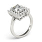 Solitaire Halo Emerald-Cut Engagement Rings