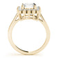 Solitaire Halo Emerald-Cut Engagement Rings