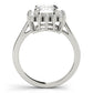Solitaire Halo Emerald-Cut Engagement Rings
