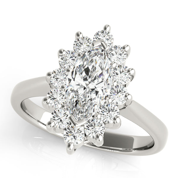 Marquise Halo Engagement Rings