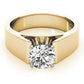 Wide Cathedral Solitaire Engagement Ring