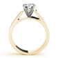 Wide Cathedral Solitaire Engagement Ring