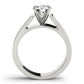 Wide Cathedral Solitaire Engagement Ring
