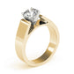 Wide Cathedral Solitaire Engagement Ring