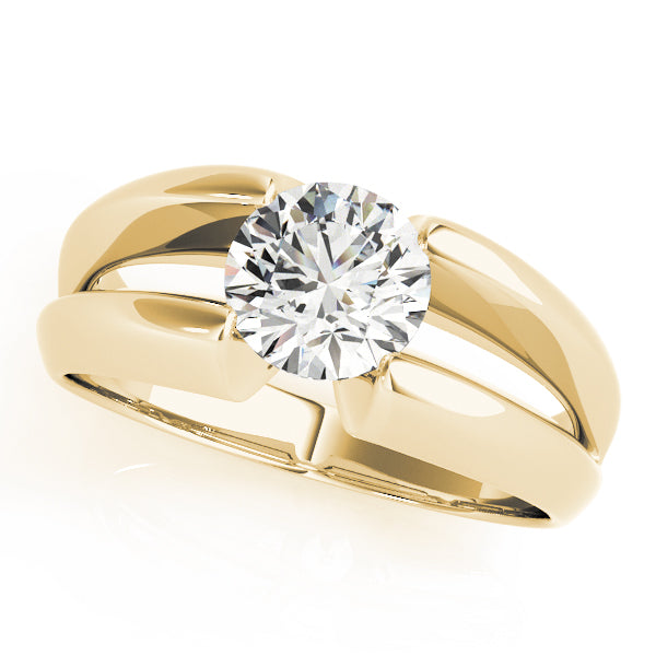 Solitaire Split Shank Engagement Ring