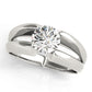 Solitaire Split Shank Engagement Ring