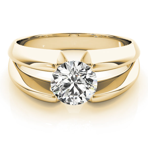 Solitaire Split Shank Engagement Ring