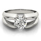 Solitaire Split Shank Engagement Ring