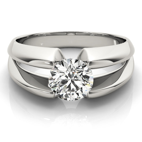 Solitaire Split Shank Engagement Ring