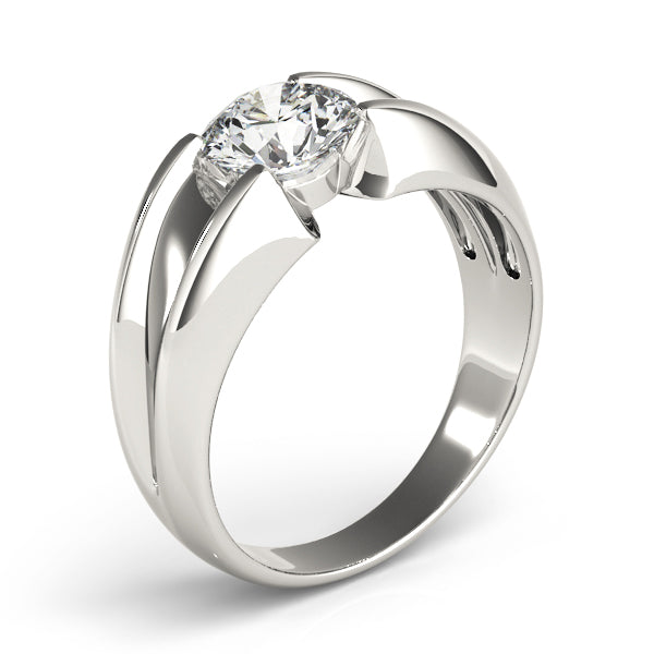 Solitaire Split Shank Engagement Ring
