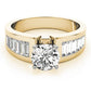 Wide Channel-Set Straight Baguette Engagement Ring