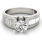 Wide Channel-Set Straight Baguette Engagement Ring