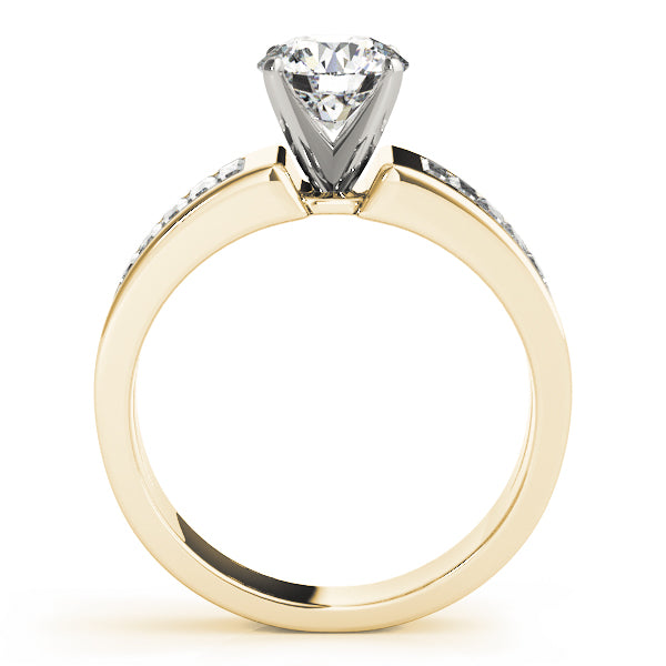 Wide Channel-Set Straight Baguette Engagement Ring