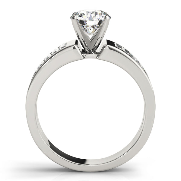 Wide Channel-Set Straight Baguette Engagement Ring