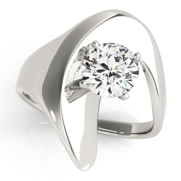 Solitaire Swirl Engagement Rings