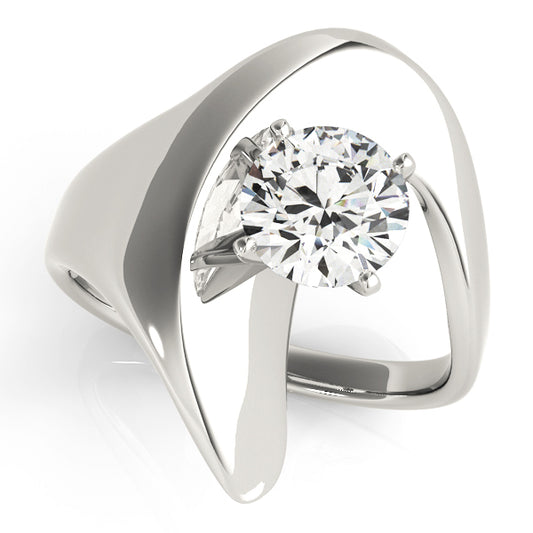 Solitaire Swirl Engagement Rings
