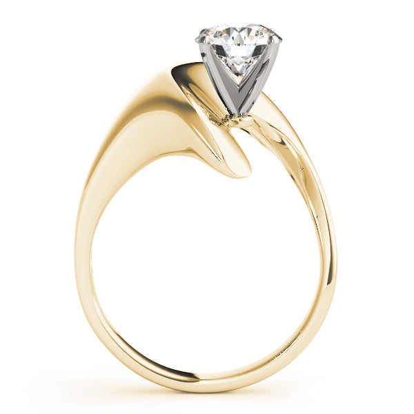 Solitaire Swirl Engagement Rings