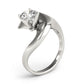 Solitaire Swirl Engagement Rings