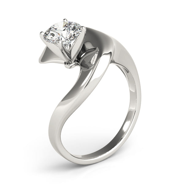 Solitaire Swirl Engagement Rings