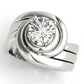 Solitaire Swirl Color Ring