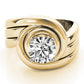 Solitaire Swirl Color Ring