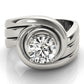 Solitaire Swirl Color Ring