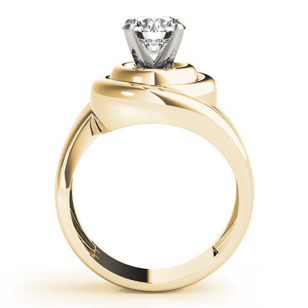 Solitaire Swirl Color Ring