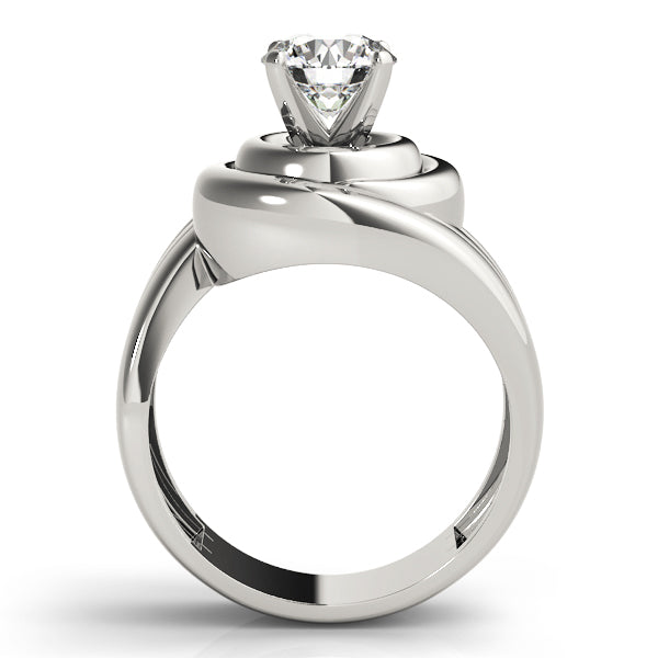 Solitaire Swirl Color Ring
