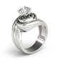 Solitaire Swirl Color Ring