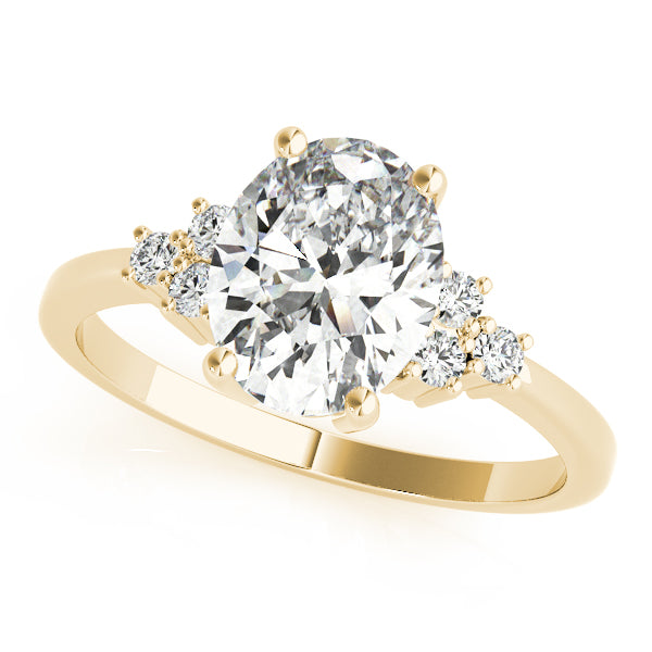 Solitaire Plus Cluster Sides Engagement Rings