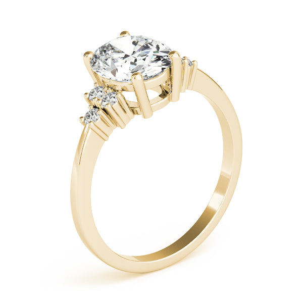Solitaire Plus Cluster Sides Engagement Rings