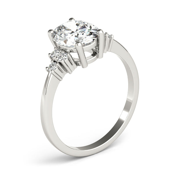Solitaire Plus Cluster Sides Engagement Rings