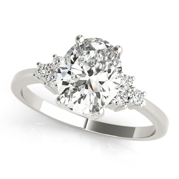 Solitaire Plus Cluster Sides Engagement Rings