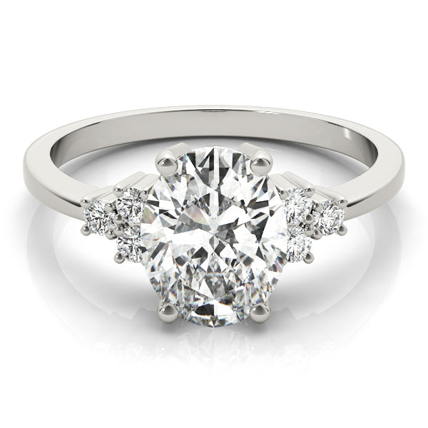 Solitaire Plus Cluster Sides Engagement Rings