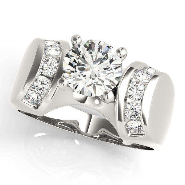 Channel Set Multirow Engagement Ring
