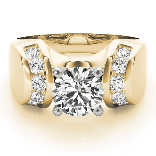Channel Set Multirow Engagement Ring