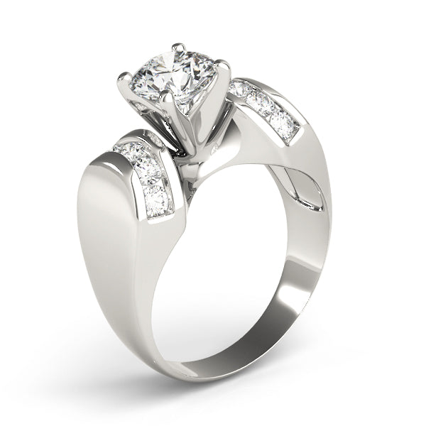 Channel Set Multirow Engagement Ring