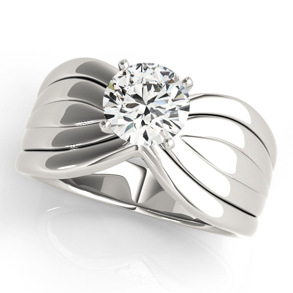 Contemporary Solitaire Engagement Ring